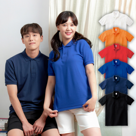 코튼 혼방 폴로 기능성 카라 반팔 티셔츠, 남자 여자 단체 #2
