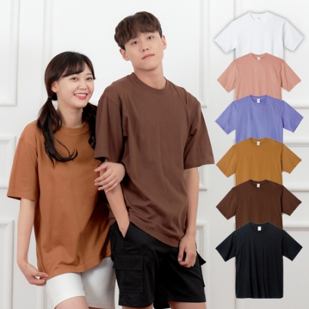 면100 오버핏 반팔 티셔츠 17수, 남자 여자 티셔츠 #2