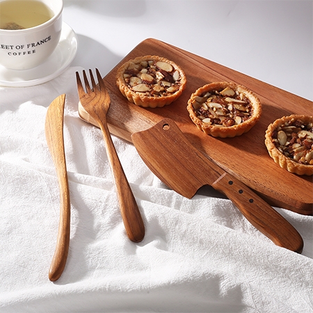 마호가니 도마 + 티크 브런치 4종 세트 #2