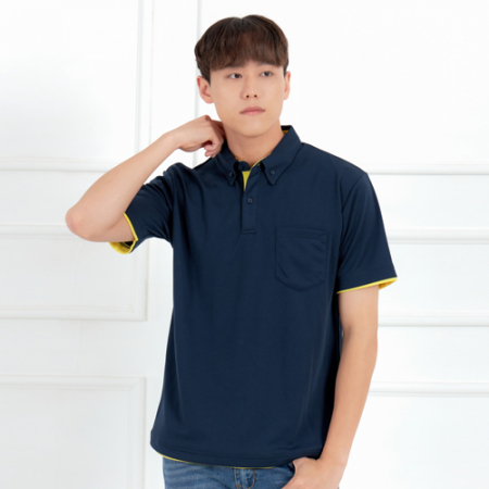 배색 쿨레쉬 폴로 반팔 카라 티셔츠, 남자 여자 티셔츠 #4