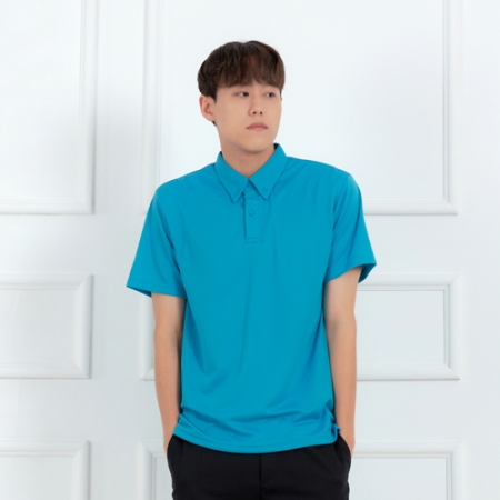 포 버튼 쿨레쉬 카라 반팔 티셔츠, 남성 여성 티셔츠 #4