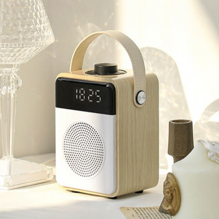 세비즈 핸드 블루투스 5.0 스피커 핸즈프리 AUX, FM 라디오, LED 알람시계, 이중 페어링 #3