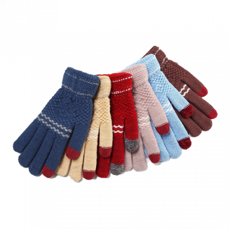 여성 니트 장갑 터치 장갑 (손목 라벨 제작 및 부착) #2