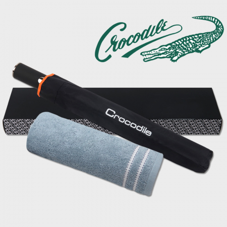 크로커다일 컬러바이어스 2단우산 + MK 그라데이션 타올세트 H #2