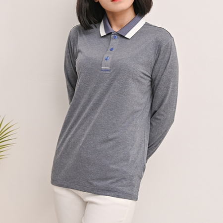 스판 반팔 긴팔 카라 티셔츠, 남자 여자 단체 티셔츠 #4