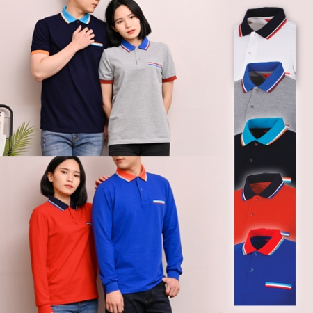 30수 면 혼방 톤업 카라 긴팔 반팔 티셔츠 #2