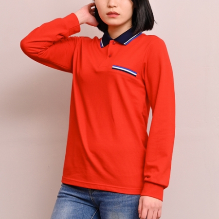 30수 면 혼방 톤업 카라 긴팔 반팔 티셔츠 #5