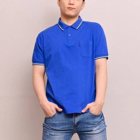 남여 면 혼방 라인 40수 라인포인트 카라 티셔츠,  반팔 긴팔 티셔츠 #4