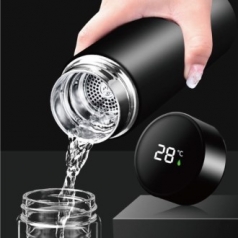 스마트 LED 온도 텀블러, 인쇄 스텐 녹차망