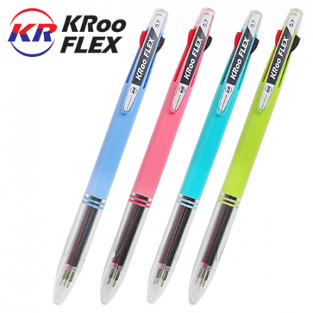 크루 플렉스 3색 볼펜 0.7mm (초저점도심 / 독일잉크) // 국산 #2