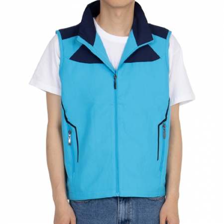 남자 여자 단체 행사 고급 디자인 카라 조끼 #3