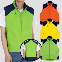 고급 배색 컴퍼니 조끼 M-3XL, 남자 여자 조끼