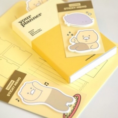 캐릭터 모양 점착메모지 옐로우