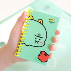 캐릭터 유선 미니 수첩 그린