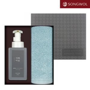 아빠마음 생활 세트 9호 (송월 항균 무지 타올 170g 1P +핸드워시 500ml 1P)