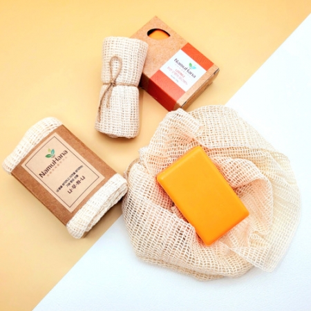 나무 하나 욕실 세트 A / 비누 / 샤워 타올 / 욕실 용품 / 선물세트 #3