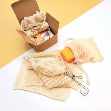 나무하나 욕실세트 B / 비누 / 샤워 타올 / 비누망 / 고리 집게 / 욕실 용품 / 선물세트 #2