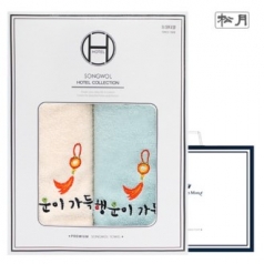 [송월타올]옥행운 자수타올 2p 선물세트, 명절