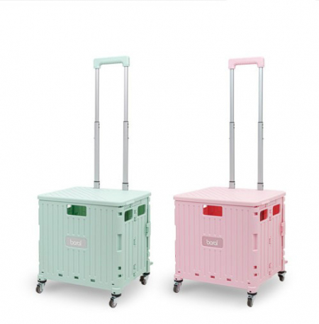 [BORAL] 파스텔 쇼핑카트 시장가방 접이식 핸드카트 고급 #2