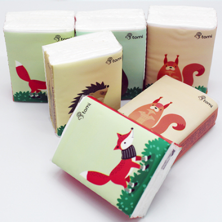 애니멀 캐릭터 미니 포켓티슈 3겹 10매 - 베이직 #3