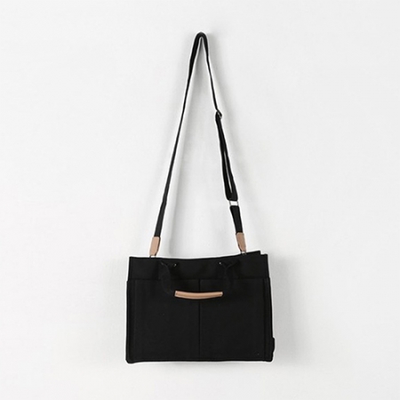 룩앳걸 투포켓 캔버스 페브릭 텀블러백 토트백 숄더백 #5