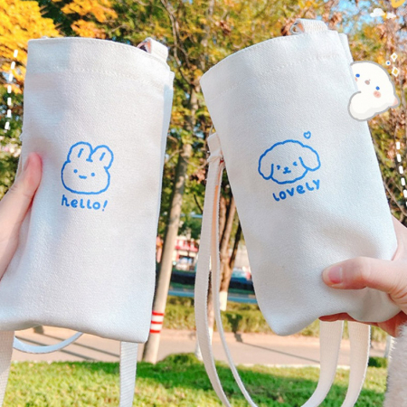 귀여운 동물 물통 파우치에코백 텀블러파우치 주머니가방 물병가방 물통파우치 텀블러가방 어린이집 #2