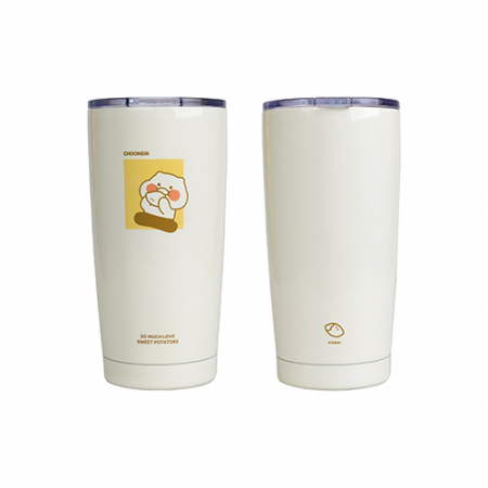 캐릭터 스텐 빨대형 텀블러 베이지 #5