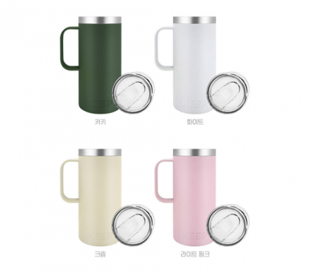 [KEEP] 보온 보냉 스텐 손잡이 머그 리유저블 컵 핸들 텀블러 473ml #2