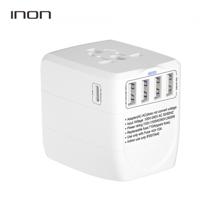 [충전기] 아이논 USB 5포트 해외 여행용어댑터 IN - TA510C #4