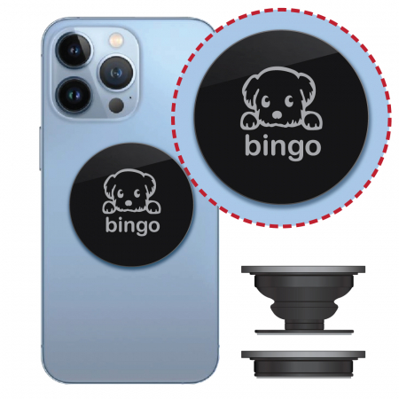 스마트톡 블랙 아크릴 원형 BG - 14 #3