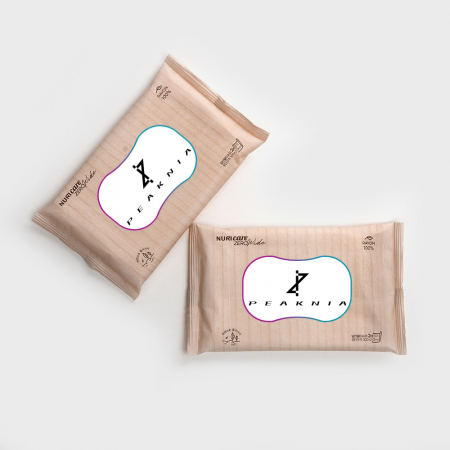 (와이드 ) 플라스틱 제로 생분해 물티슈 10매 (60gsm 엠보싱) #3