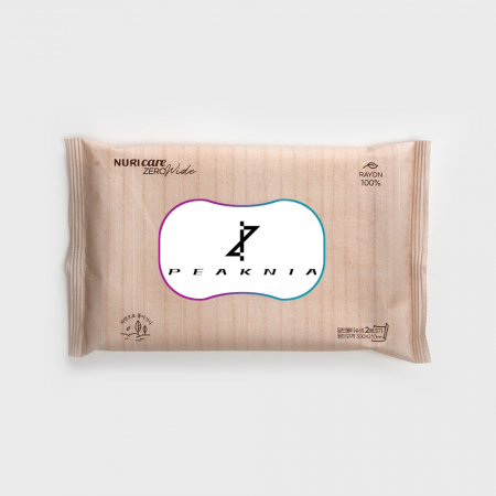 (와이드 ) 플라스틱 제로 생분해 물티슈 10매 (60gsm 엠보싱) #2