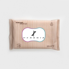 (와이드 ) 플라스틱 제로 생분해 물티슈 10매 (60gsm 엠보싱)