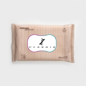 (와이드 ) 플라스틱 제로 생분해 물티슈 10매 (60gsm 엠보싱)