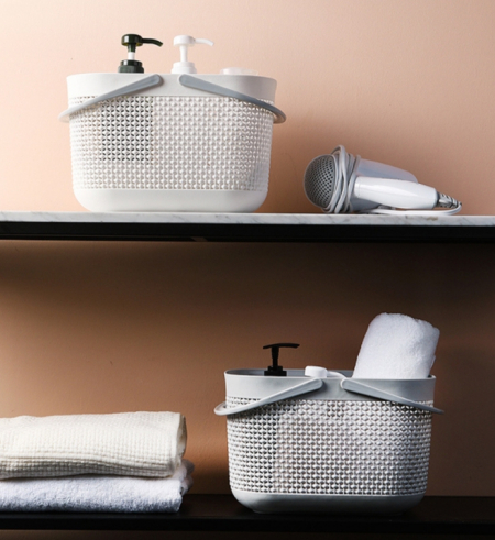 라탄 스타일 물빠짐 목욕 가방 욕실 매직 바구니 헬스장 수영장 사우나 #2