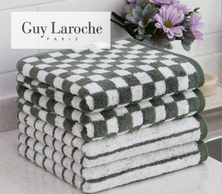 기라로쉬 뱀부 선염 체스 & 그리드 세면타월 180g #2