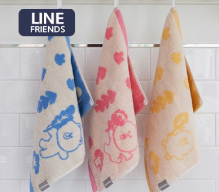 라인프렌즈 포레스트 선염 핸드타올 40x30cm #2