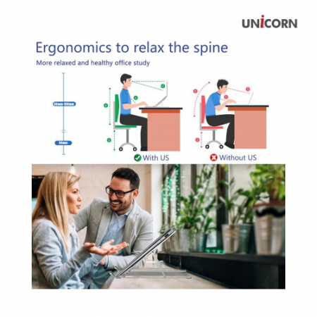 유니콘 휴대용 접이식 알루미늄 7단 높이조절 노트북거치대 받침대 LP-250S #5