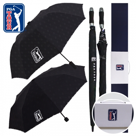 PGA 2단 자동 우산+ 3단 수동 우산+ 70자동 엠보선염 장우산 세트 #2