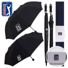 PGA 2단 자동 우산+ 3단 수동 우산+ 70자동 엠보선염 장우산 세트
