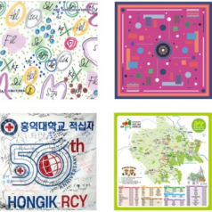 순면 80수 풀컬러 맞춤손수건 60cm, 손수건, 스카프, 두건의모든것