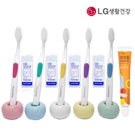커플 LG미세모+페리오+치간 칫솔 치약 세트 #5