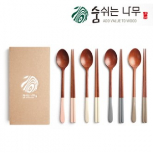 파스텔 수저 2인 선물세트 보급형
