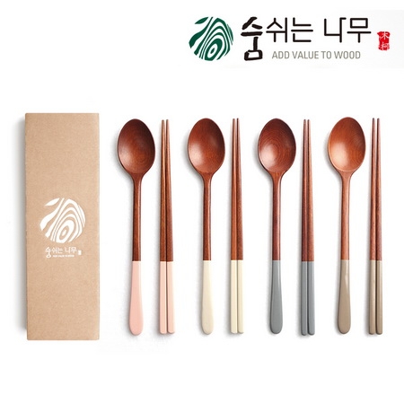 숨쉬는 나무 파스텔 수저 1인 선물세트 보급형 #2