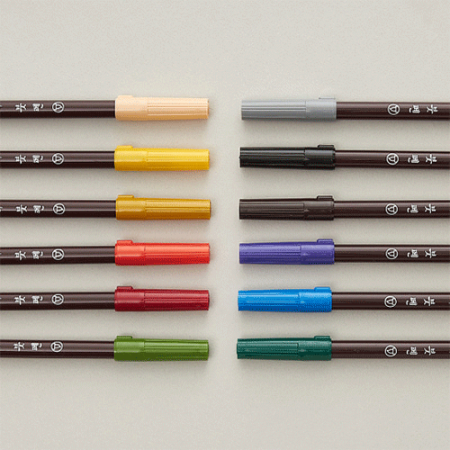 모나미) 붓펜12색 #2