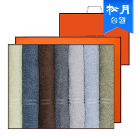 [송월타올]데일리 호텔 수건 데이라인 7매 선물세트 + 쇼핑백 기념수건 #2