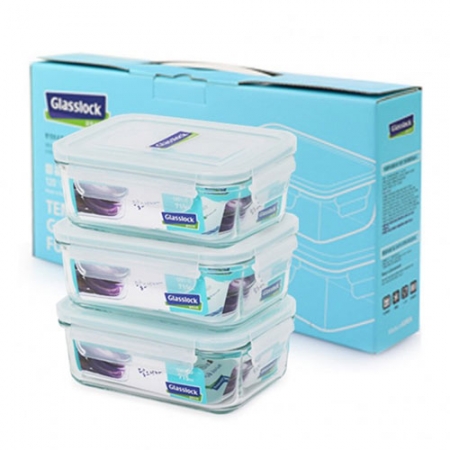 글라스락 직사각 2-1호 2조 밀폐용기 세트 #2
