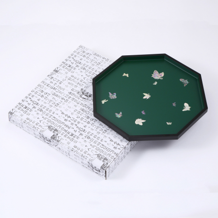 나전 나비 팔각 쟁반 #8