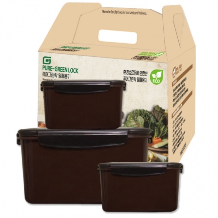 퓨어 그린락 밀폐용기 3종 세트 #2