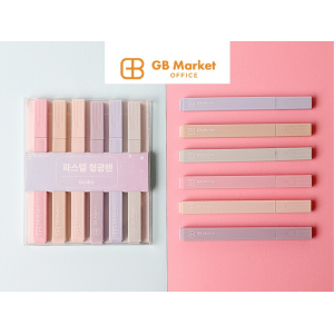 GB오피스정품 형광펜세트 파스텔 형광펜 6P